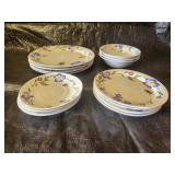 Gibson Whisper Pattern Flower Stoneware 14pc. Set