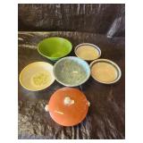 Assortment of 4 Bowls and 1 Casserole Dish