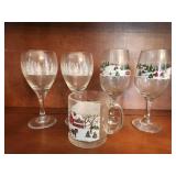 5pc. Christmas Goblets