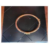 Gold over 925 Silver Bangle Bracelet