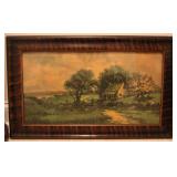 Vintage Farm House Print Framed