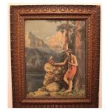 Vtg Doncella India "Indian Maiden" Print Framed