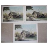 3pc. 1980 Raven Davenport By Gone Summer Prints