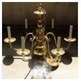 Vtg Union Underwriters Lab Inc. Brass Chandelier
