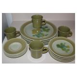 Vtg16pc Avocado Green Fransican Earthware Dish Set