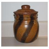 Vintage McCoy Pottery Co. Brown Stripped Jar