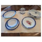 Collection of Flow Blue Dishes