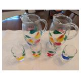 Bartlett Collins Hand Painted Juice Set
