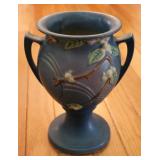 1947 1UR-8 Snowberry Roseville Pottery Blue Vase