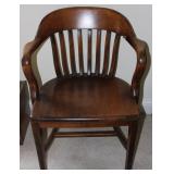 Antique Oak Arm Marble & Shattuck Chair