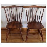 2pc. Vtg Ethan Allen Heirloom Nutmeg Dining Chairs