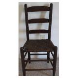 Antique Woven Ladder Back Dining Chair
