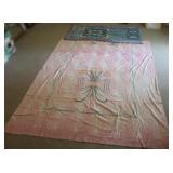 Vtg Colorful Chenille Bedspread/Tuffed Lap Blanket