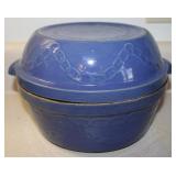 Antique Monmouth Western Stoneware Chain Link Bowl