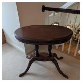 Vintage Mahogany Oval Entry Table