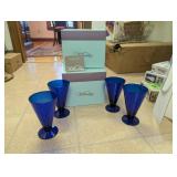 8 Williamsburg Cobalt Blue Shrub Glasses