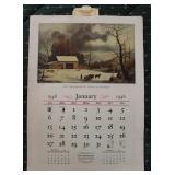 Vintage The Travelers Prints Over Dates Calendars