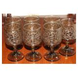 8pc. Vintage Libbey "Prado" Wine Glasses