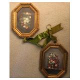 Vintage Still Life Floral Octagon Framed Prints