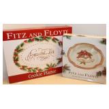 NIB Fitz & Floyd Christmas Plate & Platter