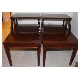 2pc. Vintage MCM Mersman Step Up End Tables