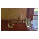 American Songbird Pitcher & Glass Set