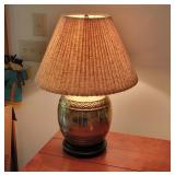 Brass Lamp on Wood Base