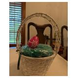 Basket with Carved Stone Egg
