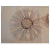 Pink Depression Glass Platter & Candy Dish