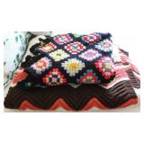 2pc. Hand Made Afghan Blankets