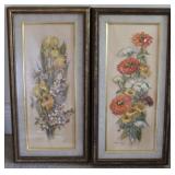 Framed Signed Robert Laessig 3D Flowers