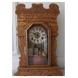 Antique Sessions Pressed Oak Kitchen Mantle Clock