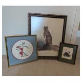 Collection of Framed Animal Prints