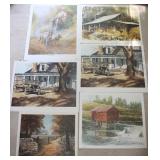 Collection of Old Counrty Living Prints Signed