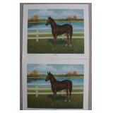 2pc. Bert Longmire "Weanling" Horse Prints