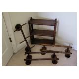 Wooden Shelf & Towel Bars