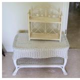 Wicker Shelf & Table