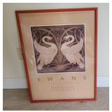 Framed Swan Poster Art