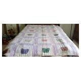 Applique Butterfly Queen Yankee Stitch Quilt