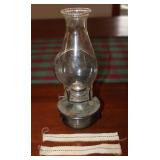 Vintage Wall Hanging Oil Lamp w/ Reflector