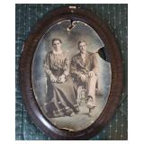 Antique Studio Print w/ Antique Frame (Damaged)