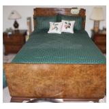 Vintage French Art Deco Style Full Size Bed