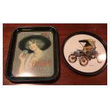 Vintage Coca-Cola & Cadilac Trays