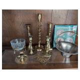 Collection of Brass - Candle Sticks