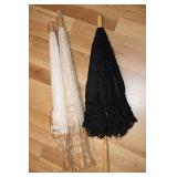 Set of Three Lace Parasol Umbrellas