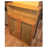 Wooden Storage Cabinet w/Mesh Doors