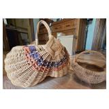 Set of Two Handwoven Wicker Baskets