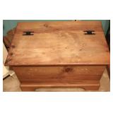 Wooden Chest with Carved Details