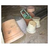 Collection of Pots & Metal Stand
