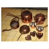 Set of Miniature Copper Kitchenware